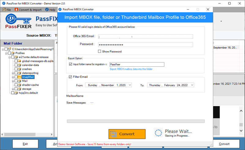 mbox to office 365 migration
