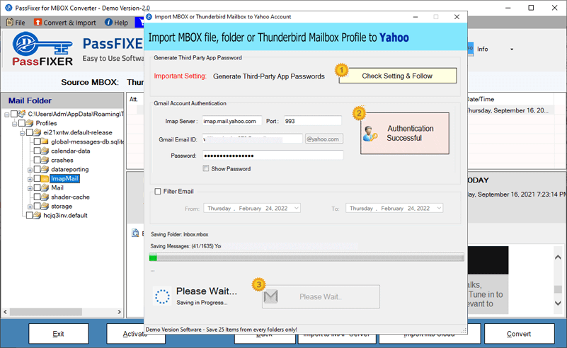 mbox to yahoomail migration